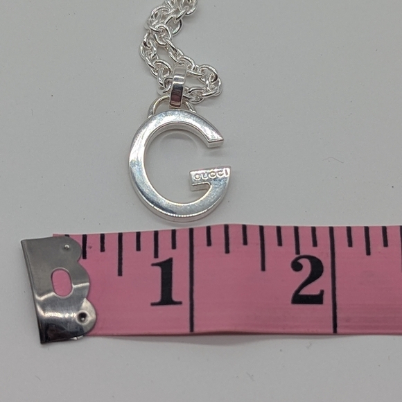 Gucci Sterling Silver G Pendant Necklace - Picture 4 of 5